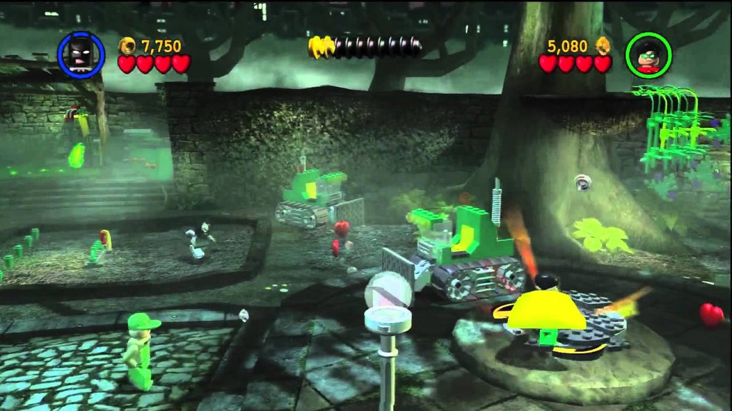 LEGO Batman Greatest Hits PS2 game featuring family friendly action adventure gameplay, cooperative play, and classic LEGO humor set in the Batman universe gameplay