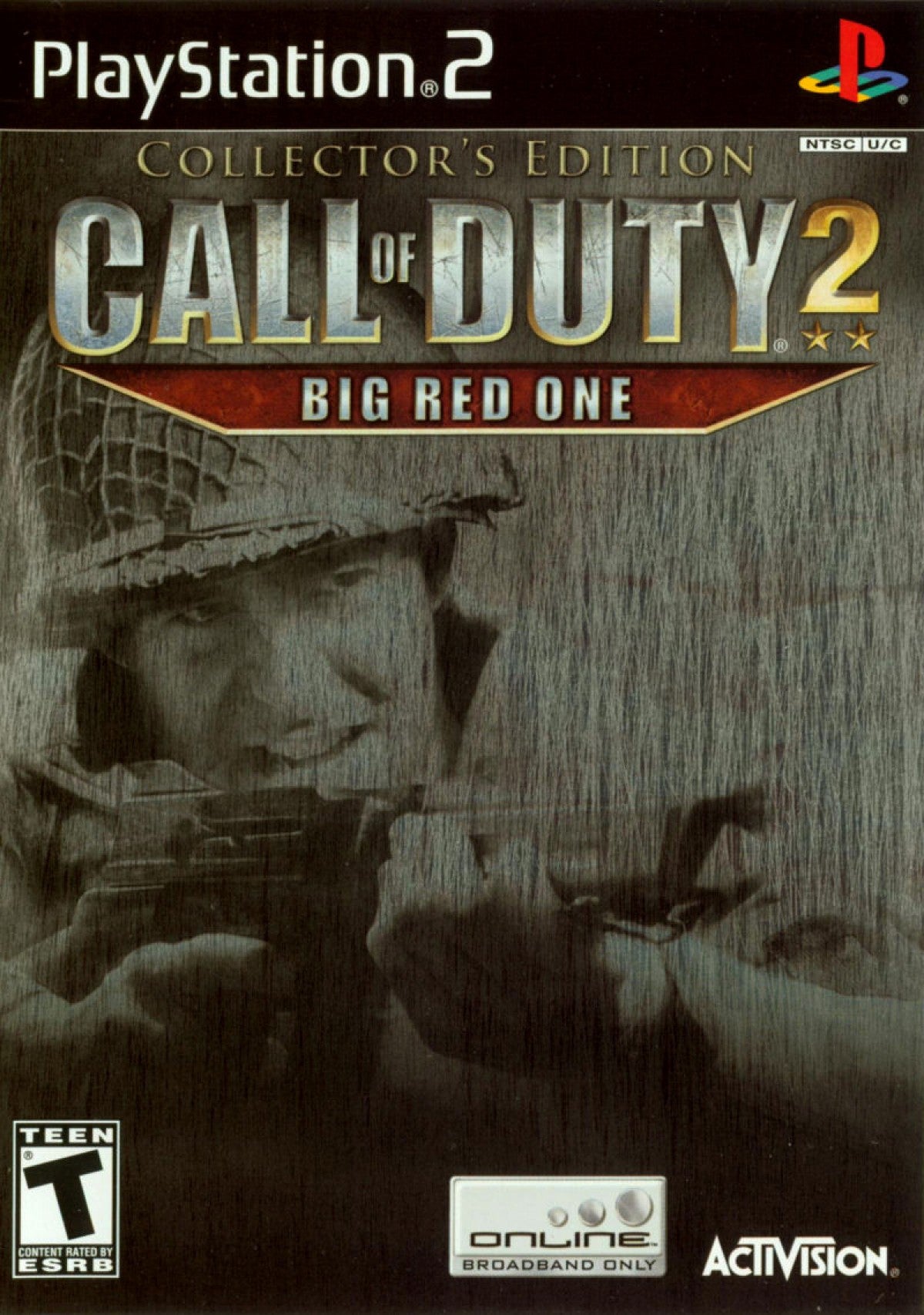 Call of Duty 2: Big Red One Collector’s Edition for PlayStation 2 with World War II themed military action cover art