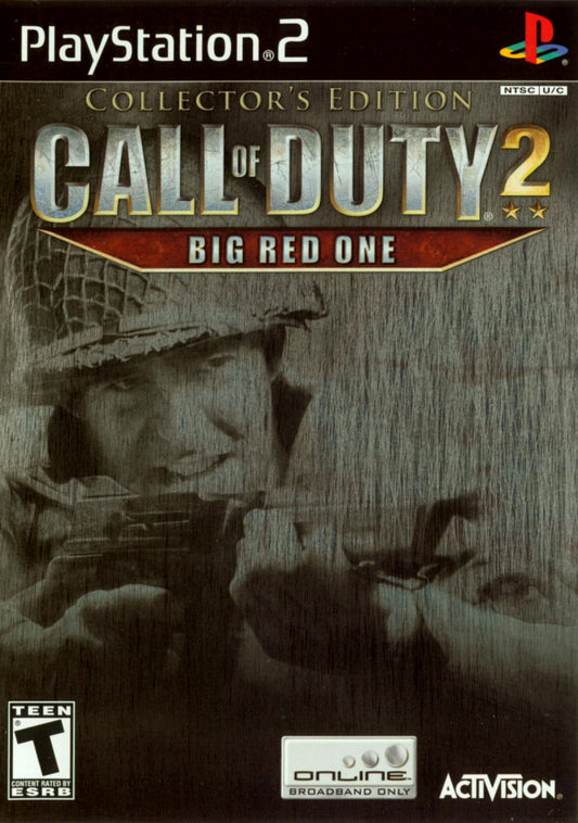 Call of Duty 2: Big Red One Collector’s Edition for PlayStation 2 with World War II themed military action cover art