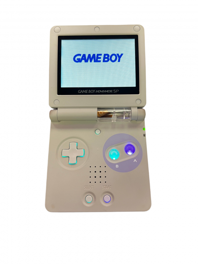 Game Boy Advance IPS Screen Mod with custom SNES shell handheld console