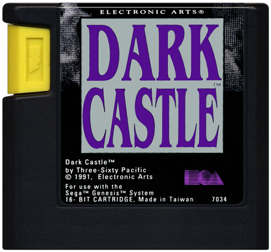Dark Castle Sega Genesis GEN for retro video game enthusiasts featuring action platforming gameplay medieval castle exploration challenging enemy encounters puzzle elements precise combat classic fantasy adventure and collectible gaming appeal cartridge