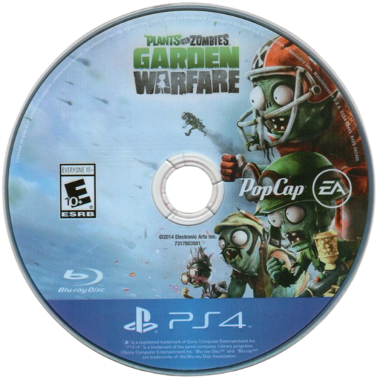 Plants vs. Zombies: Garden Warfare – PlayStation 4 (PS4) video game disc, third-person shooter with strategic defense elements
