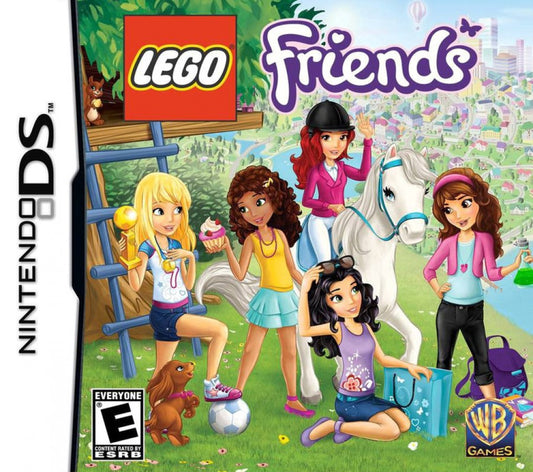 LEGO Friends for Nintendo DS life simulation adventure game featuring Heartlake City exploration mini games pet care character activities and customization gameplay front cover