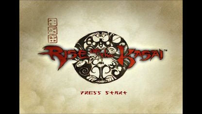 Rise of the Kasai – PlayStation 2 (PS2) video game title screen, action-adventure stealth game.
