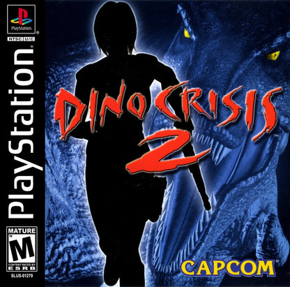 Dino Crisis 2 PS1 PlayStation 1 survival horror action game dinosaur shooter Capcom arcade style combat Regina third person adventure retro video game cover art