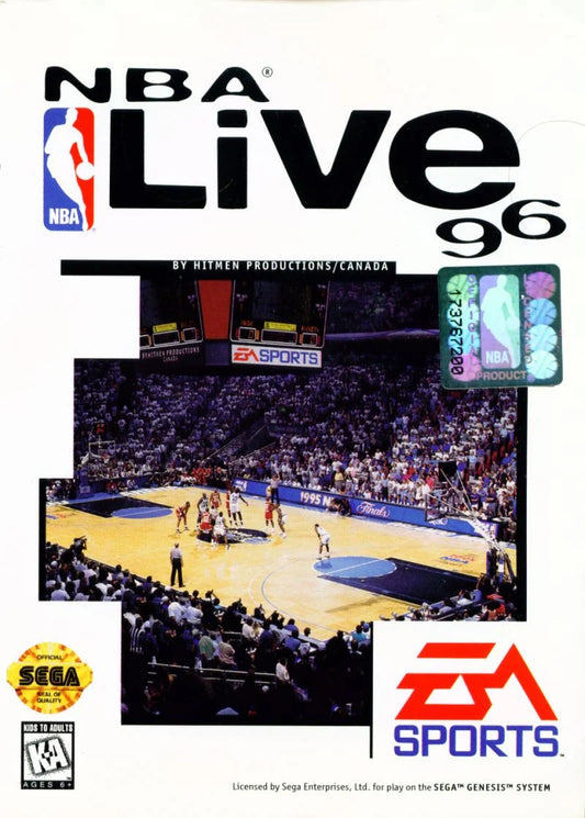 NBA Live 96 cover art for Sega Genesis GEN video game