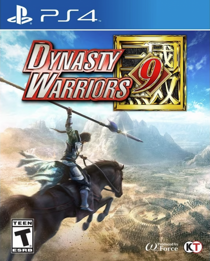 Dynasty Warriors 9 retro PlayStation 4 video game Dynasty Warriors hack and slash action open world historical combat massive battles console title PlayStation 4 release cover art