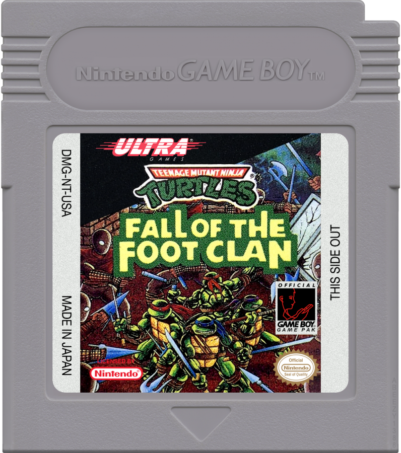 Teenage Mutant Ninja Turtles: Fall of the Foot Clan Game Boy action platformer video game cartridge