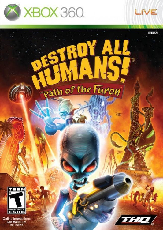 Destroy All Humans: Path of the Furon cover art for Xbox 360 (X360) video game