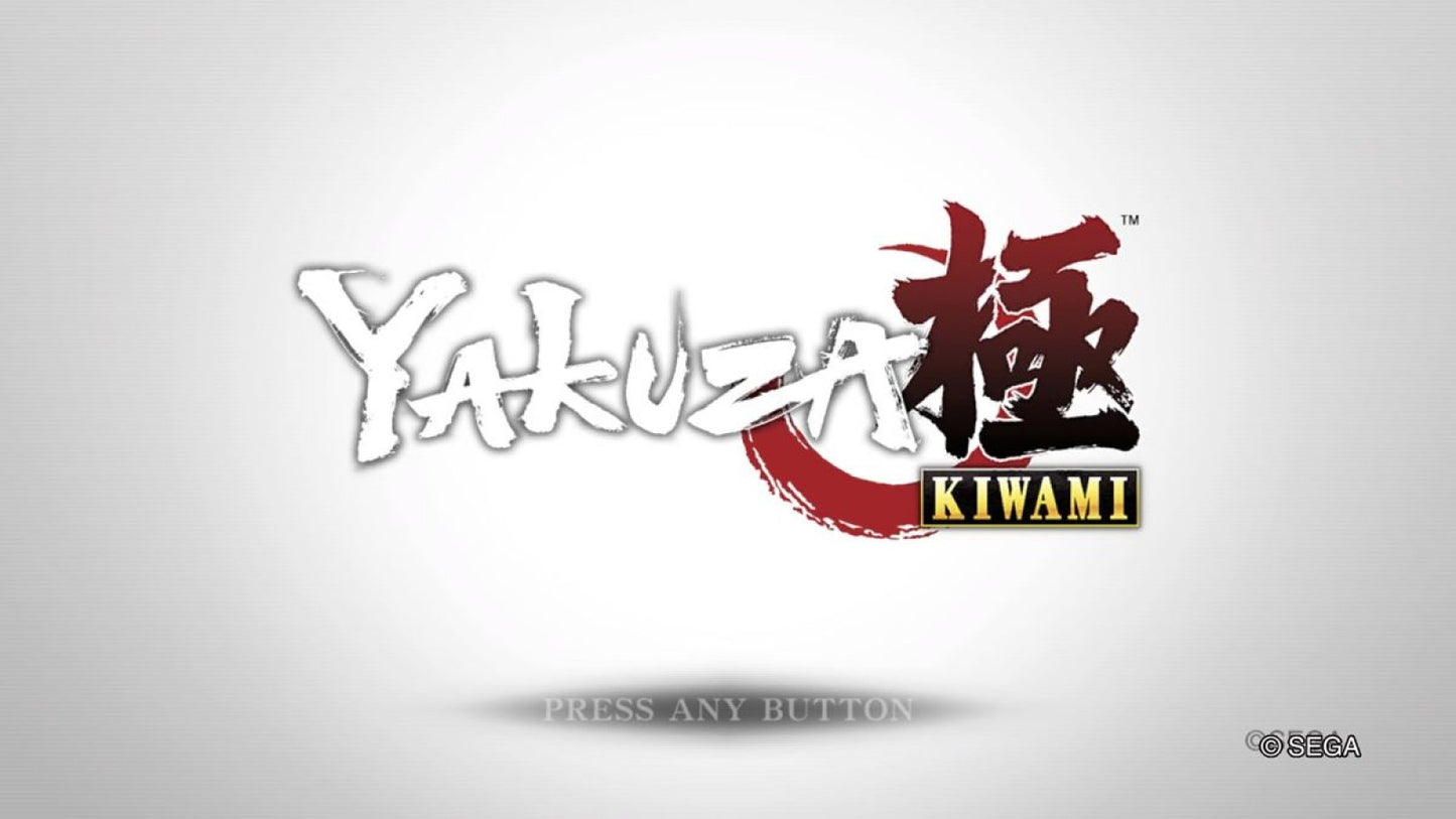 Yakuza Kiwami [Steelbook Edition] – PlayStation 4 (PS4) video game title screen, action-adventure role-playing game.