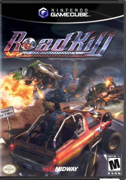 RoadKill cover art for Nintendo GameCube (GC) vehicular combat action video game