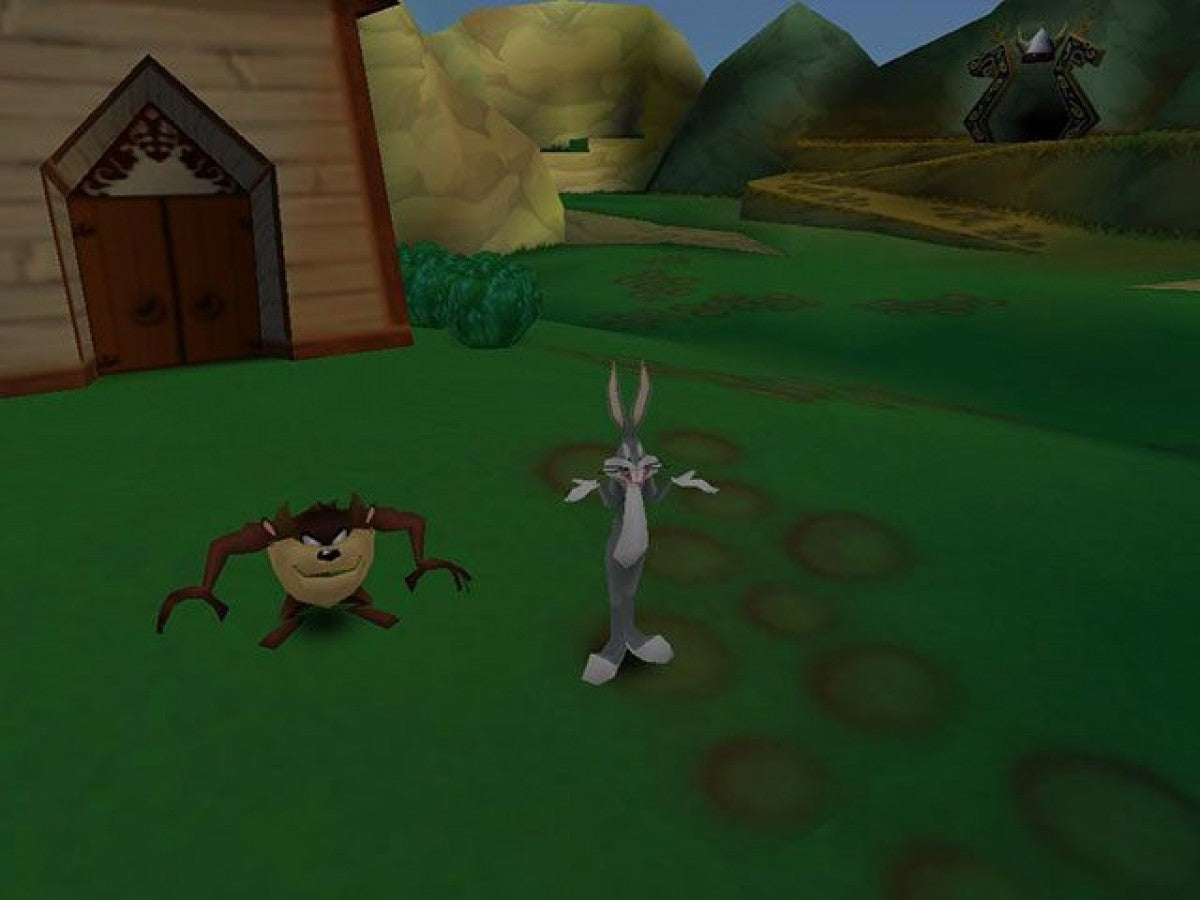 Bugs Bunny and Taz Time Busters PlayStation 1 game featuring cartoon-style platforming, time-travel adventures, and classic Looney Tunes humor gameplay screenshot