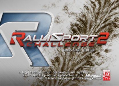 Rallisport Challenge 2 title screen for Xbox (XBOX) video game