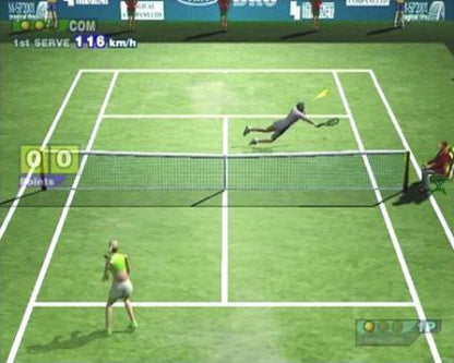 Hard Hitter Tennis gameplay for Playstation 2 (PS2) video game