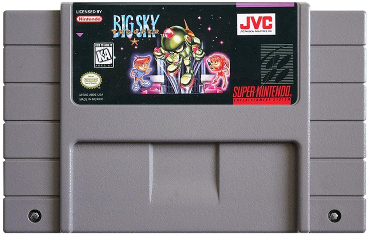 Big Sky Trooper cartridge for Super Nintendo Entertainment System SNES retro video game