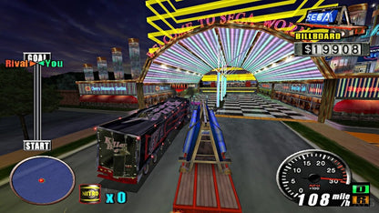 King of Route 66 PS2 Sony PlayStation 2 arcade driving game truck racing semi truck road combat delivery missions highway driving USA Route 66 arcade style gameplay SEGA retro gaming PlayStation 2 software video game title gameplay