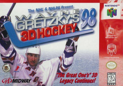 Wayne Gretzkys 3D Hockey 98 cover art for Nintendo 64 N64 video game