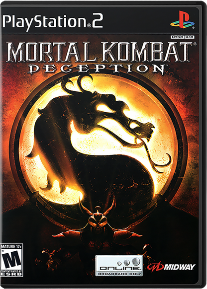 Mortal Kombat Deception PlayStation 2 (PS2) fighting video game cover art