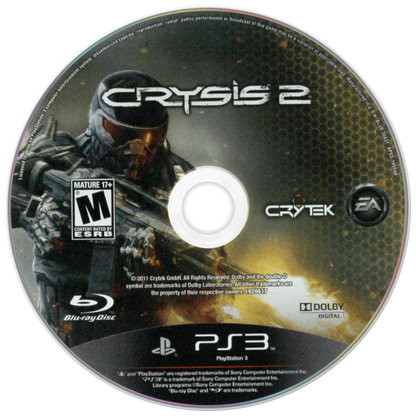 Crysis 2 disc for PlayStation 3 (PS3) video game