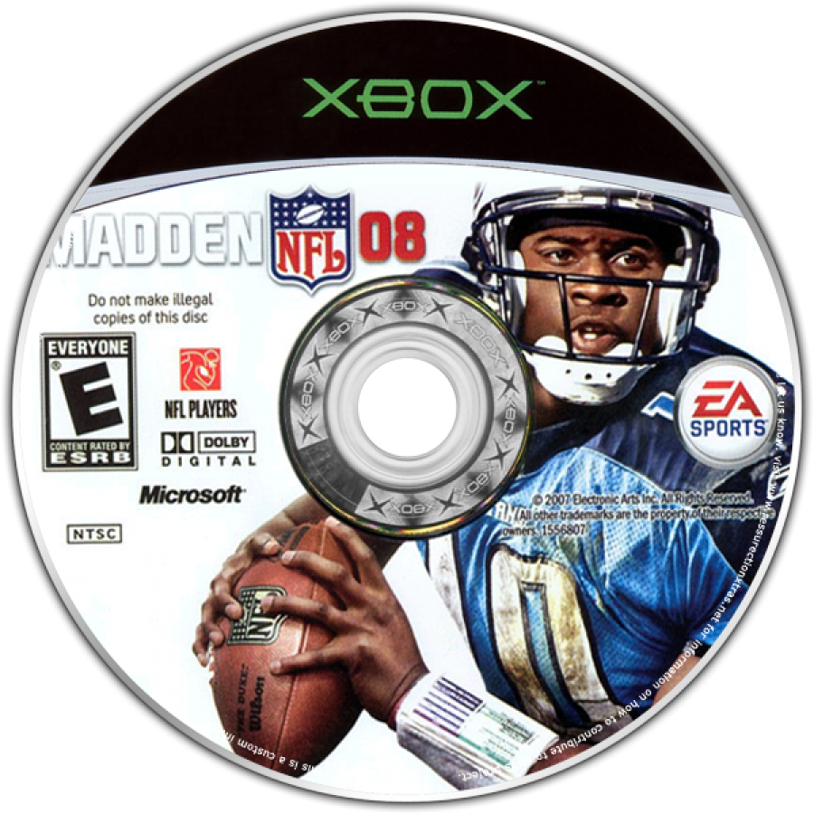 Madden NFL 2008 disc for Xbox (XBOX) video game