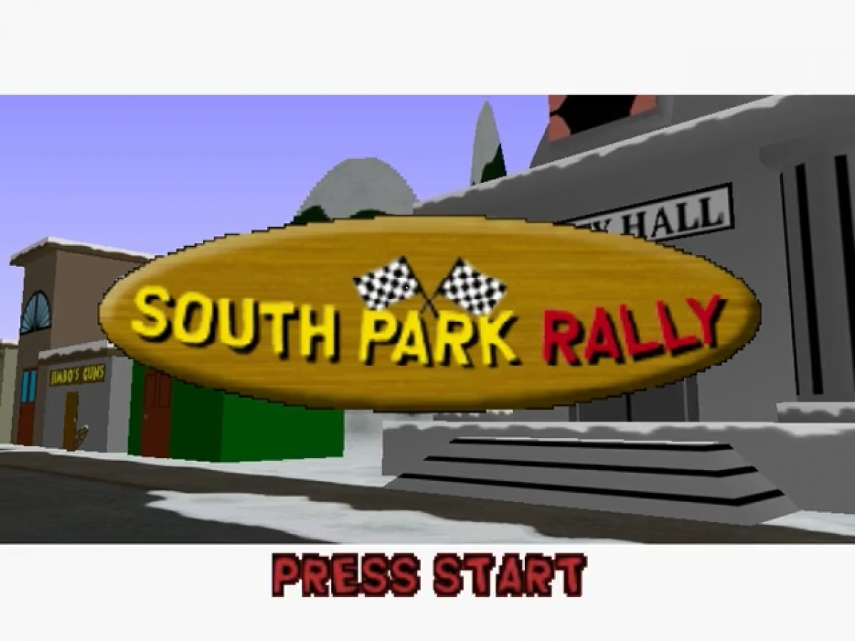 South Park Rally title screen for Nintendo 64 (N64) video game