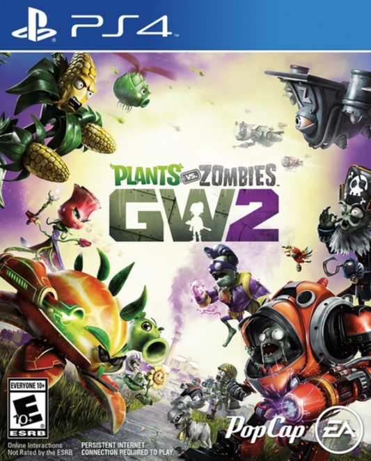 Plants vs. Zombies: Garden Warfare 2 – PlayStation 4 (PS4) video game cover image, third-person shooter tower defense