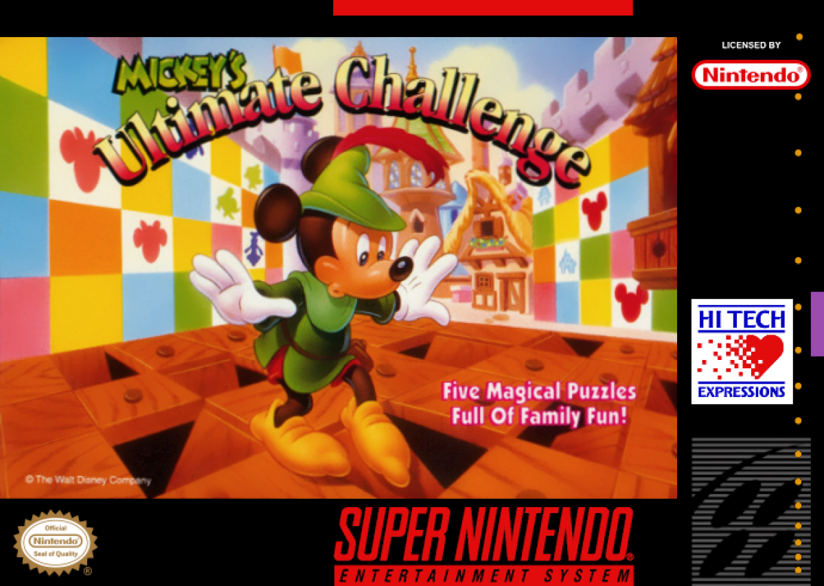 Mickeys Ultimate Challenge cover art for Super Nintendo Entertainment System SNES video game