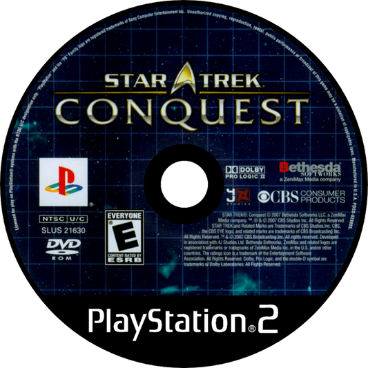 Star Trek Conquest PlayStation 2 PS2 for strategy video game fans featuring turn based galactic warfare iconic Star Trek factions space fleet battles planetary conquest tactical gameplay single player campaign sci fi adventure collectible gaming appeal disc