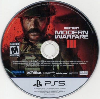 Call of Duty: Modern Warfare III disc for PlayStation 5 (PS5) first-person shooter video game