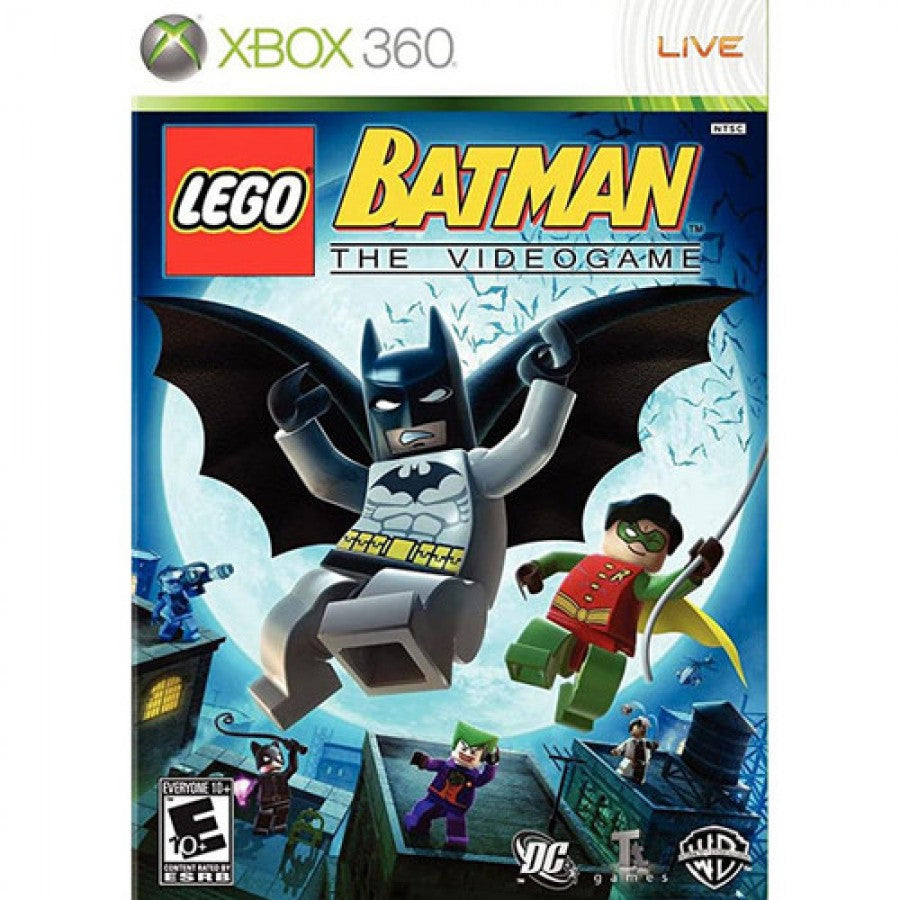 LEGO Batman: The Videogame cover art for Xbox 360 (X360) action-adventure superhero video game