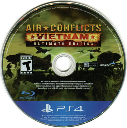 Air Conflicts: Vietnam [Ultimate Edition] disc for PlayStation 4 (PS4) aerial combat flight simulation game