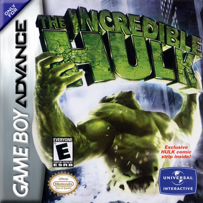 The Incredible Hulk cover art for Game Boy Advance action video game