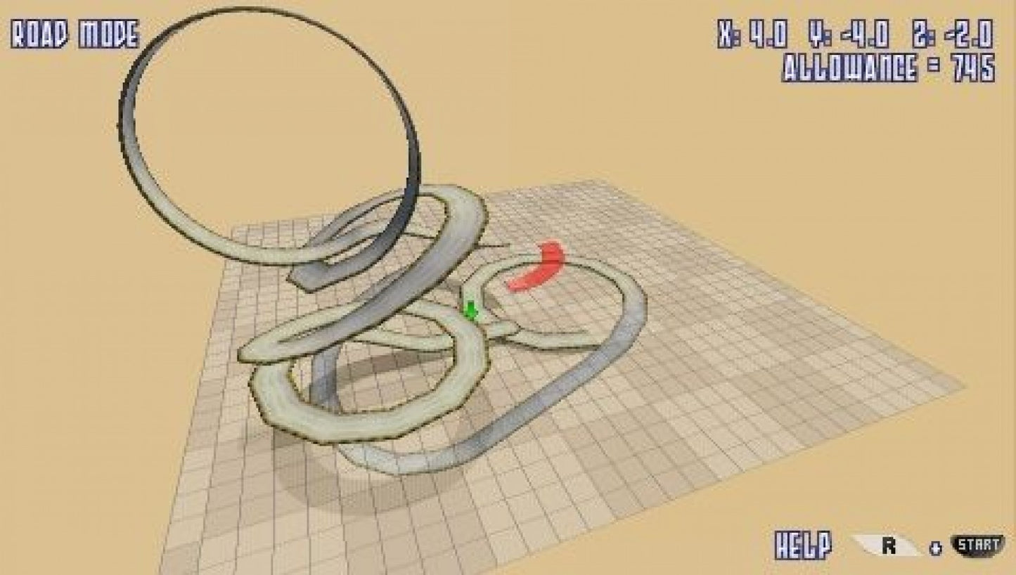 GripShift gameplay for PlayStation Portable (PSP) puzzle-platform racing video game