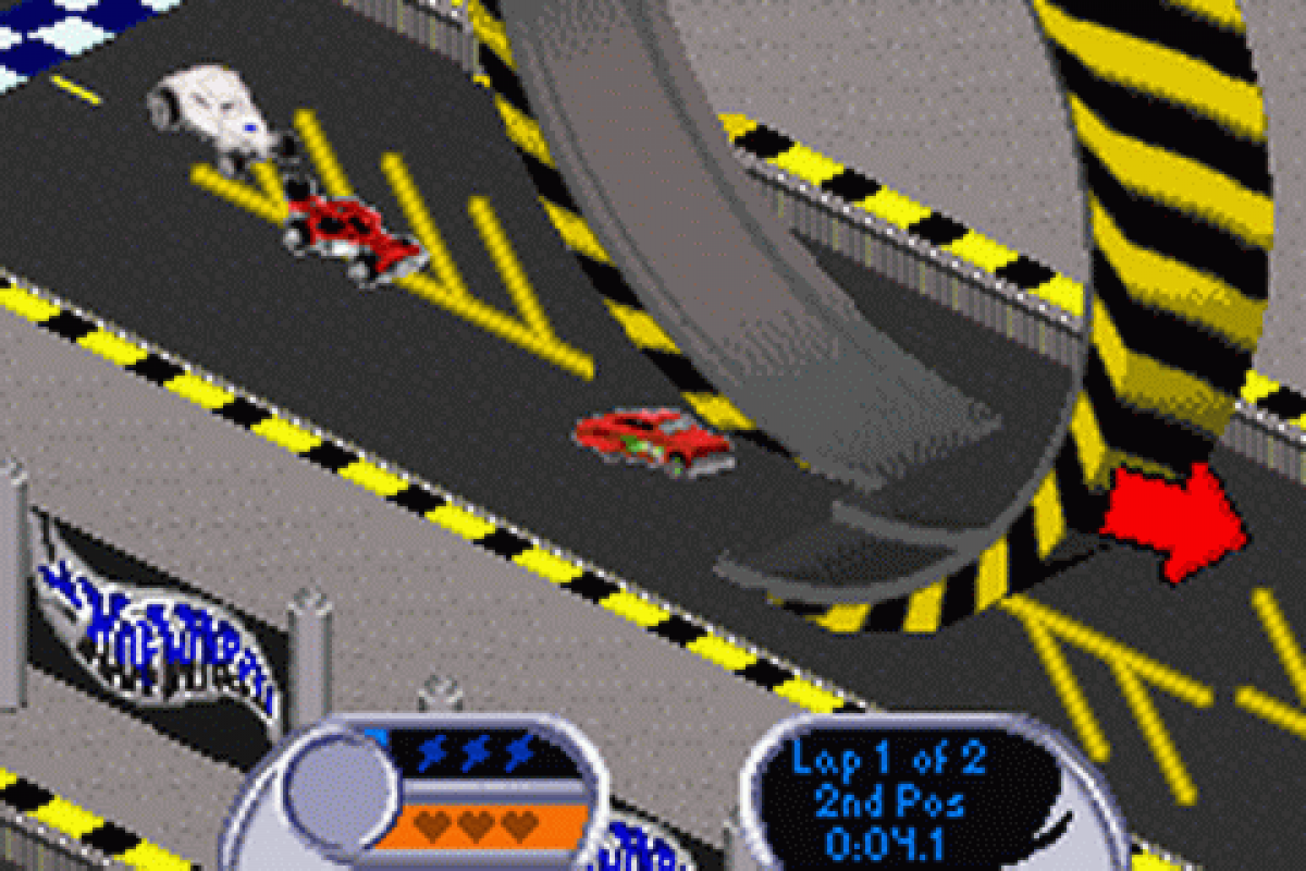 Hot Wheels Velocity X Game Boy Advance GBA video game, racing action, stunt and vehicle gameplay, handheld console title gameplay 