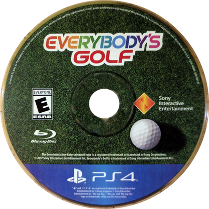 Everybody's Golf PlayStation 4 PS4 arcade sports video game colorful characters beautiful courses deep character customization online multiplayer open courses disc art