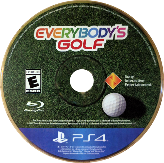 Everybody's Golf PlayStation 4 PS4 arcade sports video game colorful characters beautiful courses deep character customization online multiplayer open courses disc art