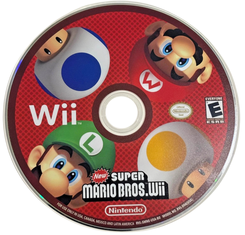 New Super Mario Bros. [Not for Resale Sleeve] – Nintendo Wii (Wii) side-scrolling platformer adventure video game disc