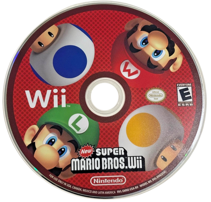 New Super Mario Bros. [Not for Resale Sleeve] – Nintendo Wii (Wii) side-scrolling platformer adventure video game disc