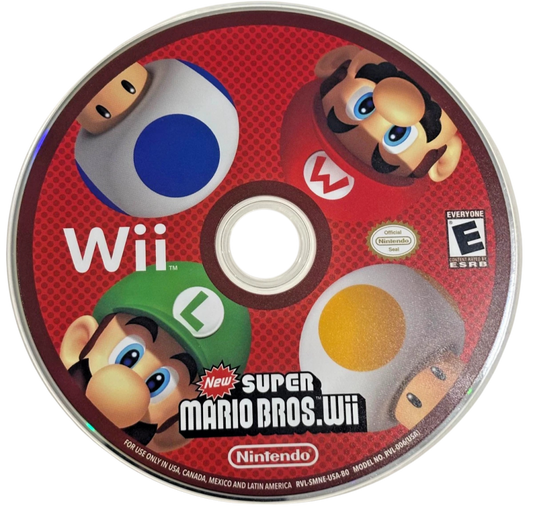 New Super Mario Bros. [Not for Resale Sleeve] – Nintendo Wii (Wii) side-scrolling platformer adventure video game disc