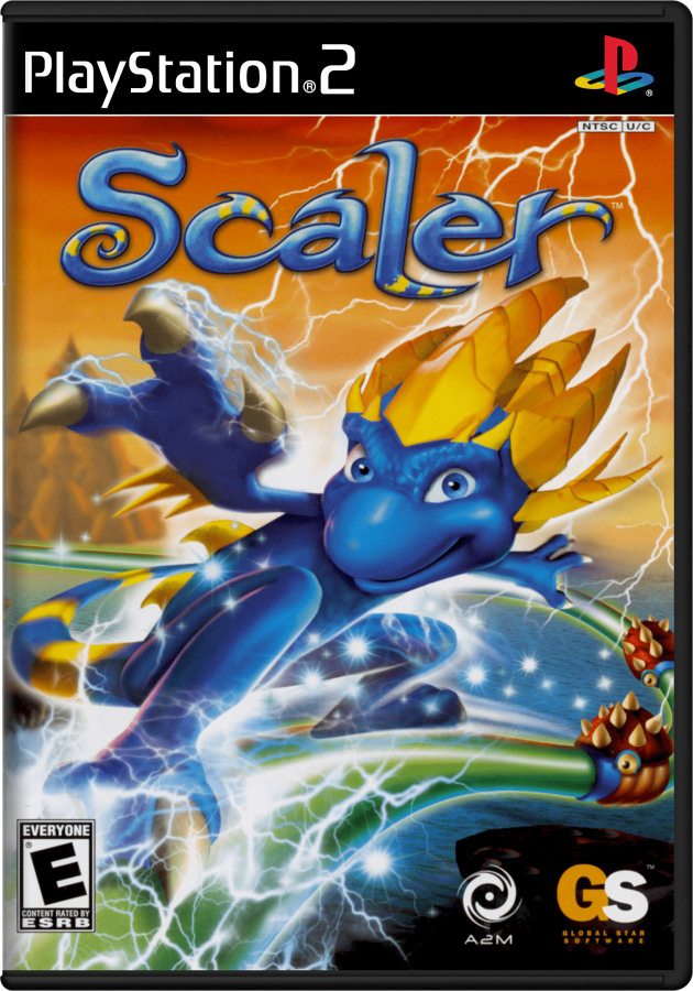 Scaler PlayStation 2 PS2 for action platforming video game fans featuring colorful 3D platforming gameplay shape shifting lizard hero fast paced combat puzzle solving vibrant fantasy worlds collectible upgrades challenging levels family friendly adventure collectible gaming appeal cover art
