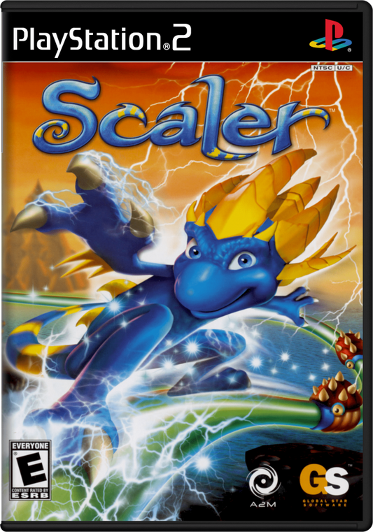 Scaler PlayStation 2 PS2 for action platforming video game fans featuring colorful 3D platforming gameplay shape shifting lizard hero fast paced combat puzzle solving vibrant fantasy worlds collectible upgrades challenging levels family friendly adventure collectible gaming appeal cover art