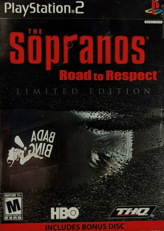 Sopranos: Road to Respect Limited Edition – PlayStation 2 (PS2) video game cover image, crime action-adventure.