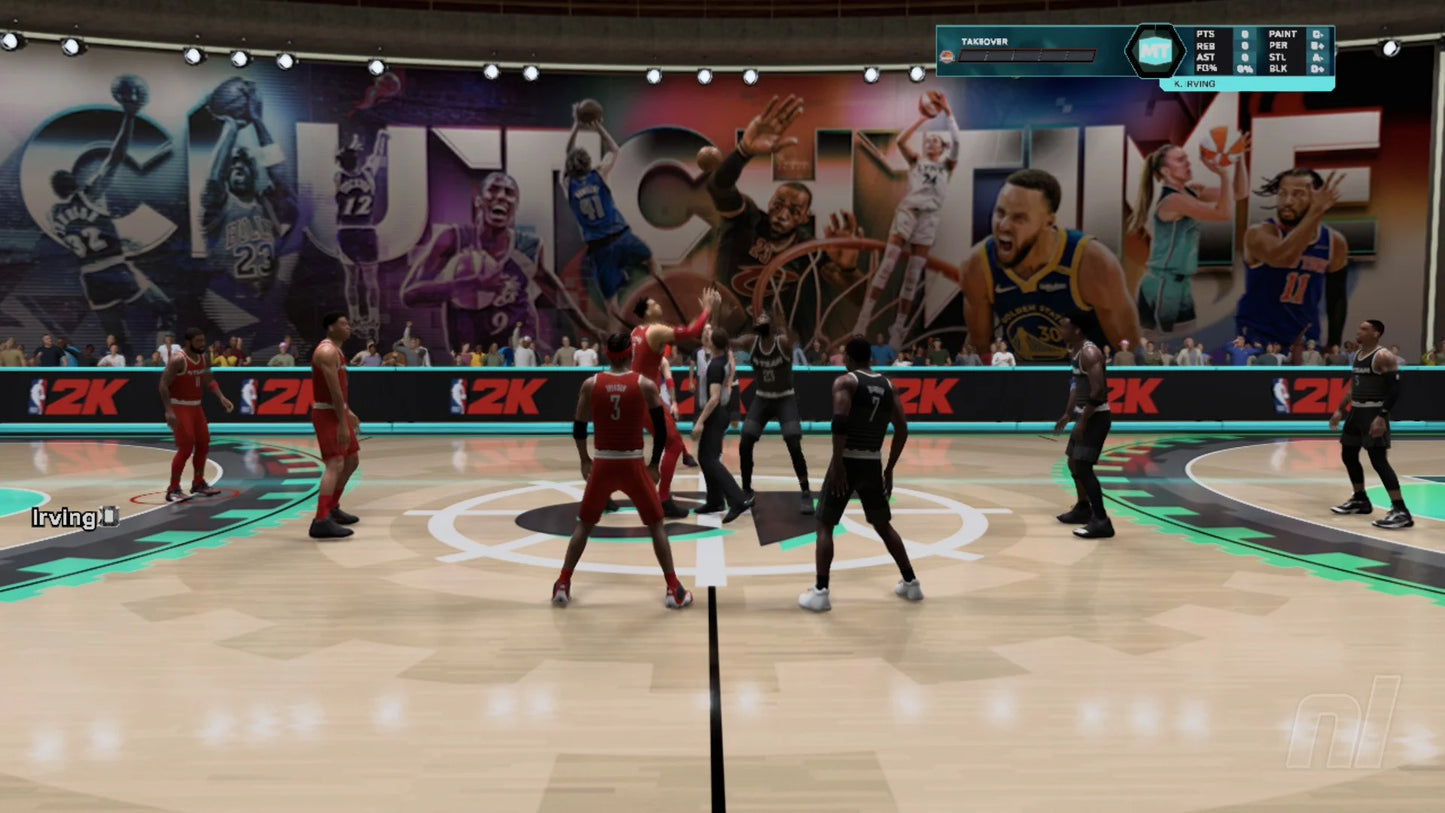 NBA 2K26 Nintendo Switch video game, basketball simulation, sports game, multiplayer, realistic graphics, handheld and TV gameplay, Nintendo Switch title gameplay screenshot