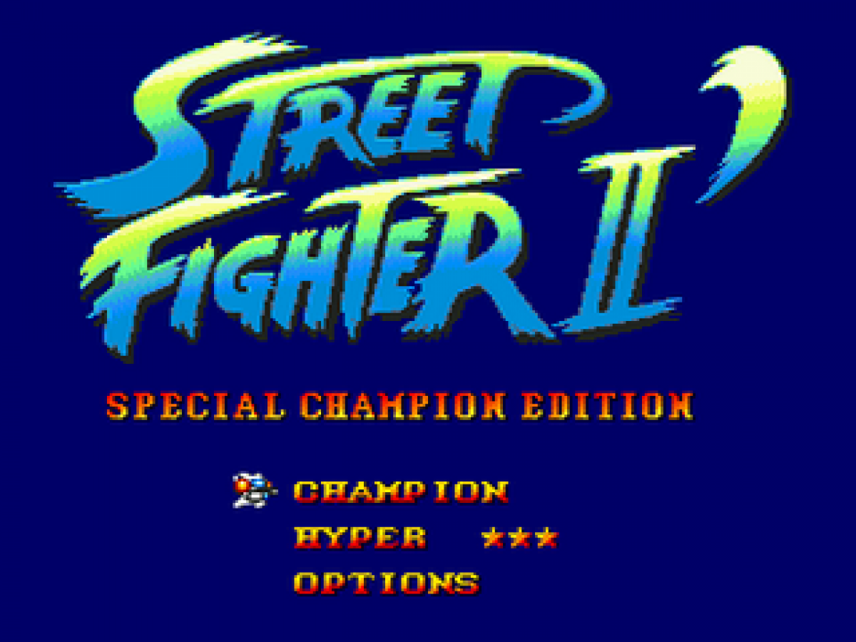 Street Fighter II: Special Champion Edition title screen for Sega Genesis (GEN) video game