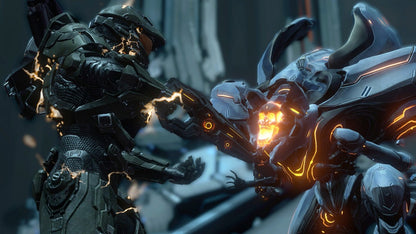 Halo 4 gameplay for Xbox 360 (X360) sci-fi first-person shooter video game