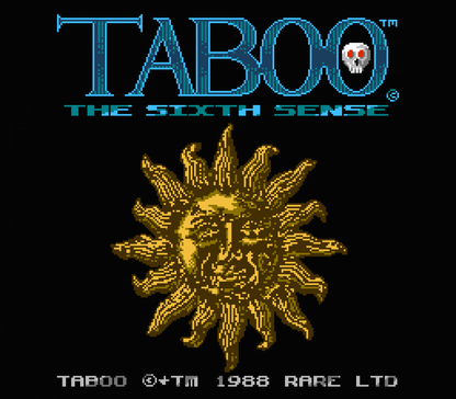 Taboo The Sixth Sense Nintendo Entertainment System NES video game featuring fortune telling gameplay tarot card readings mystical themes horoscope insights zodiac signs spiritual exploration and classic 8 bit presentation retro video game collection collectible gaming appeal gameplay
