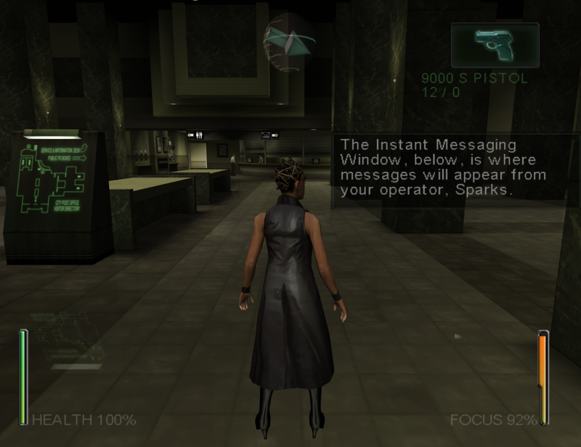Enter the Matrix Player’s Choice edition game for the Nintendo GameCube featuring action adventure gameplay with martial arts combat gunplay and hacking segments alongside a story that ties into The Matrix Reloaded with cinematic sequences and dual character perspectives gameplay
