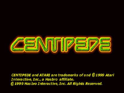 Centipede home screen for PlayStation 1 (PS1) retro video game