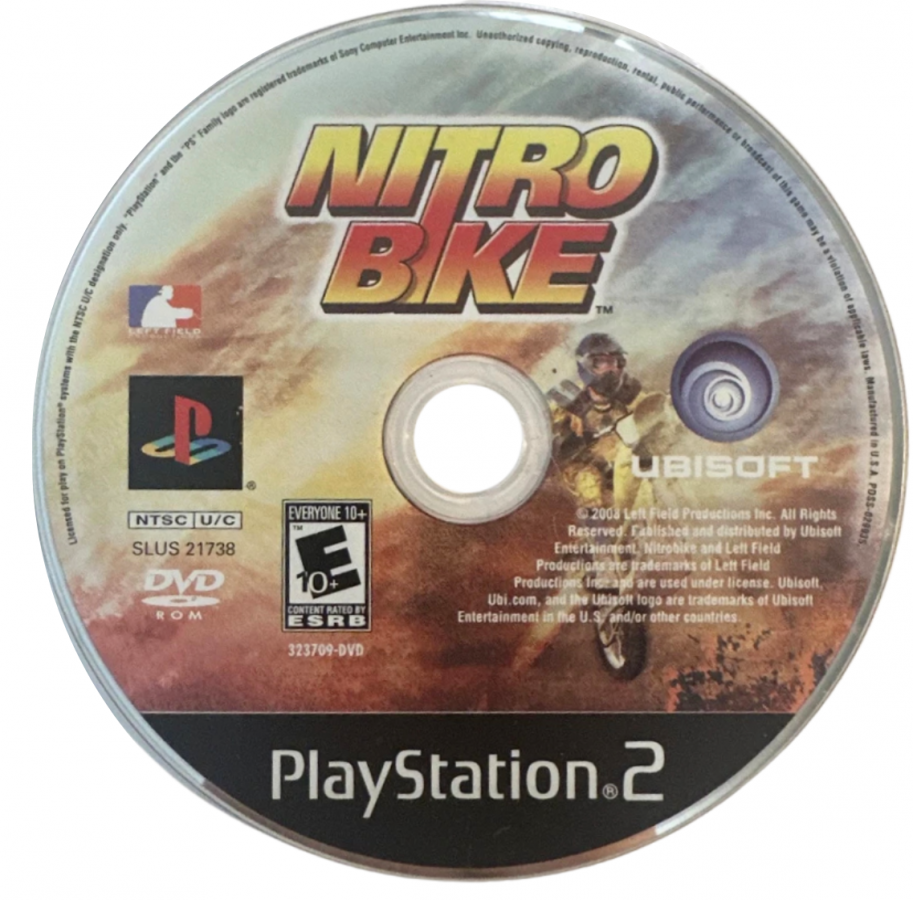 Nitrobike – PlayStation 2 (PS2) video game disc, arcade-style motocross racing game.