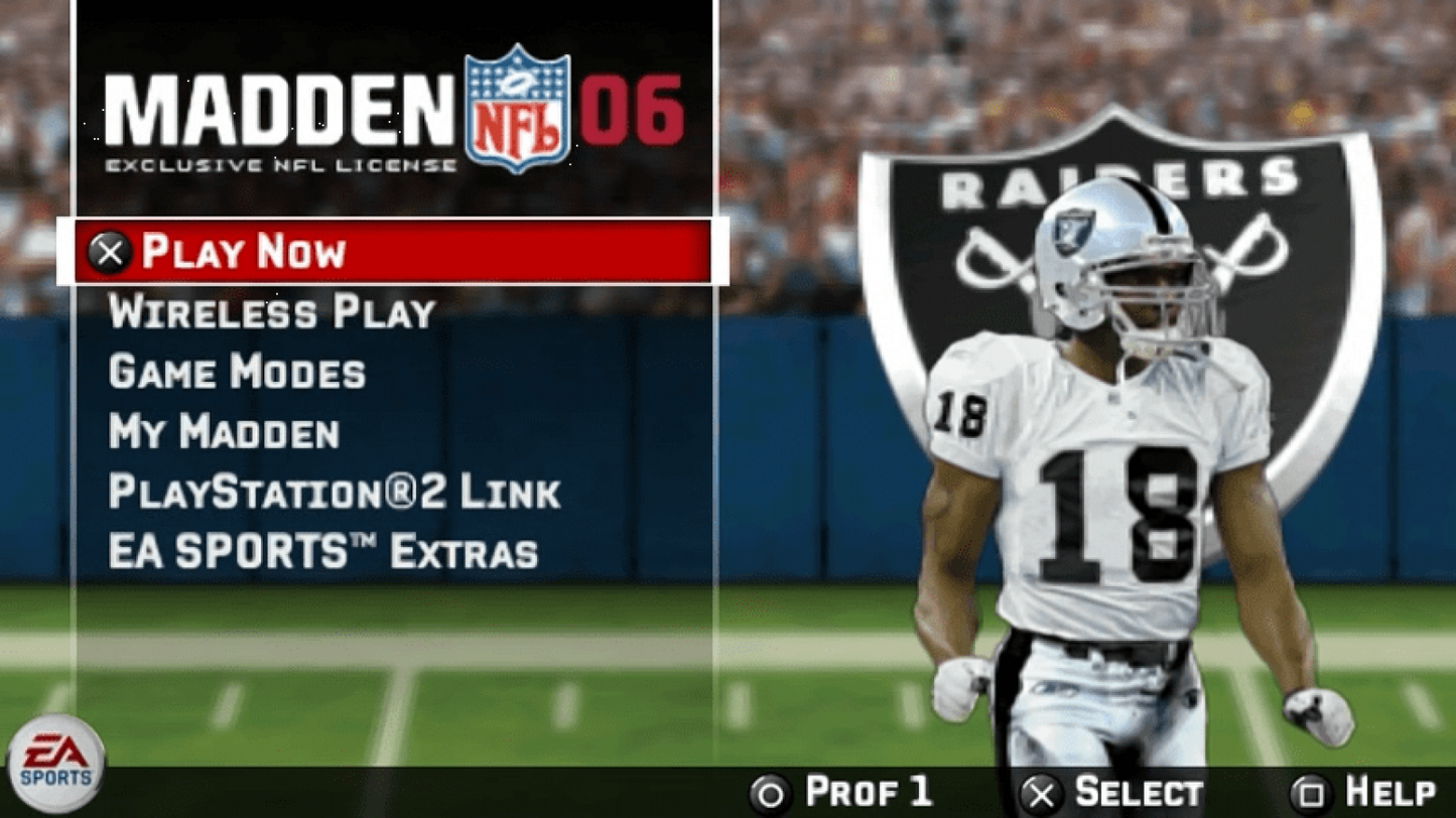 Madden 06 gameplay for PlayStation Portable (PSP) football sports game